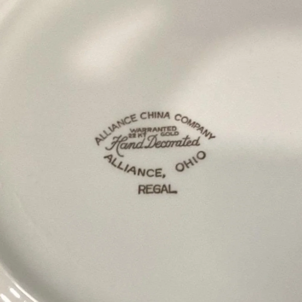 Alliance China Regal Salad Plates, Set of 2, Vintage White‎ Porcelain Dinnerware